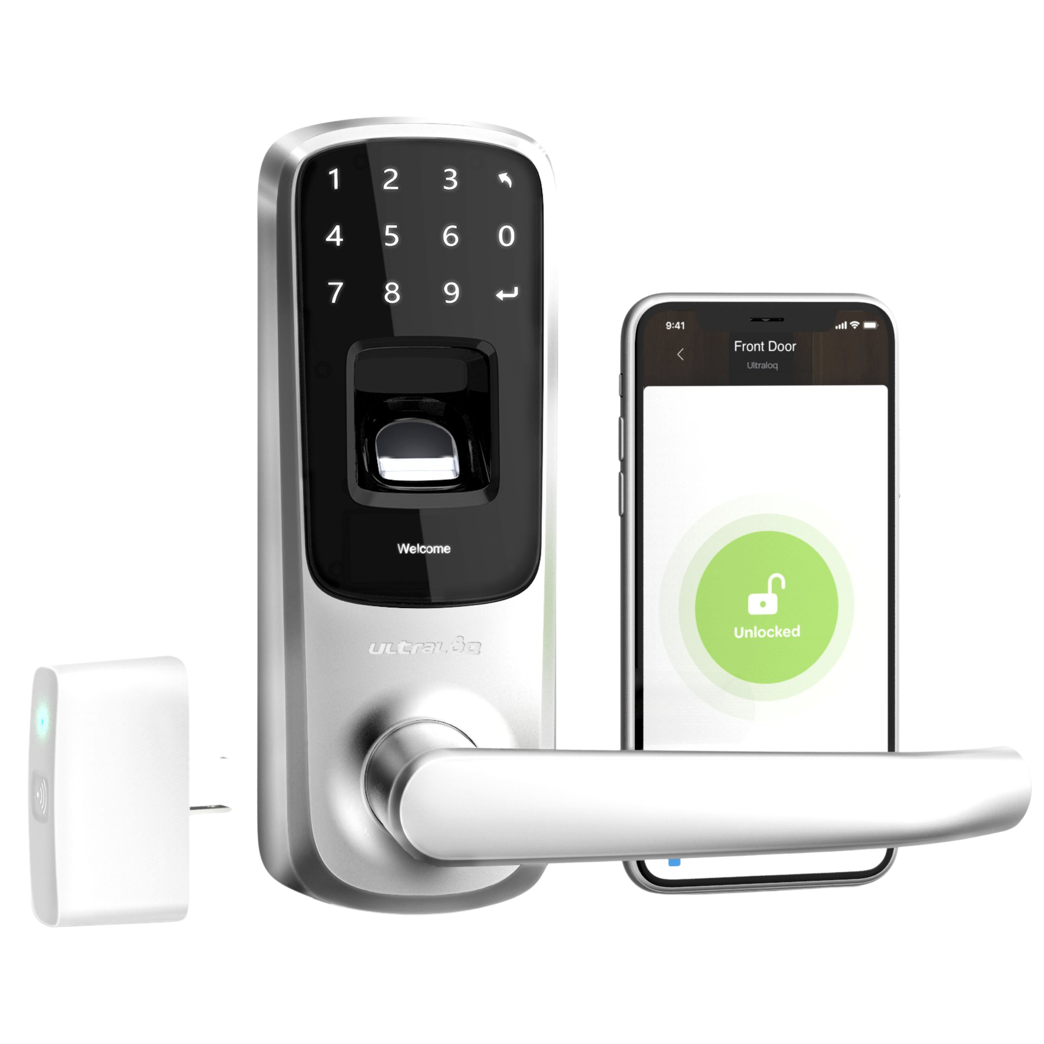 U-Tec UL3 BT (2nd Gen) Smart Lever Lock Satin Nickel New