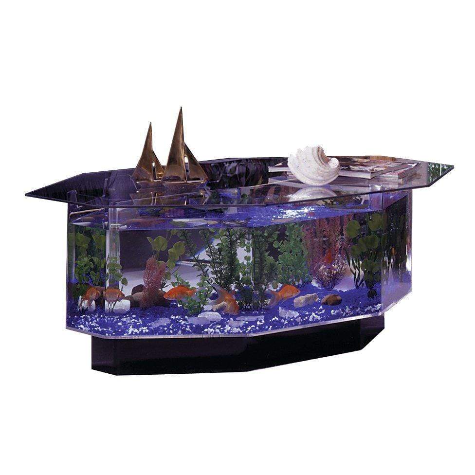 Midwest Tropical Octagon Aquarium Coffee Table - 28 Gallon Freshwater Acrylic (680)