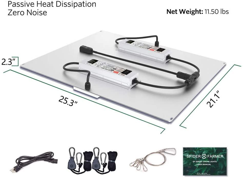 Spider Farmer SF4000 Full Spectrum 3000K 5000K 660nm 760nm IR Grow Light with LM301B Diodes & Dimmable Mean Well Driver New