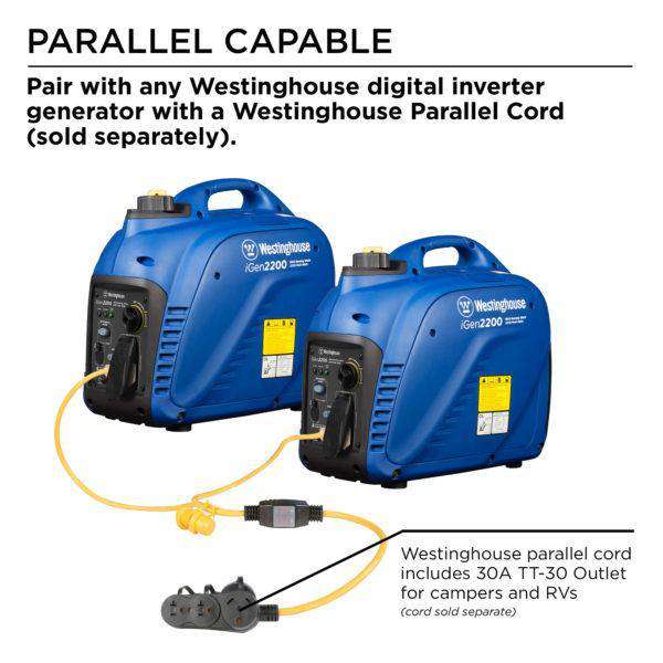 Westinghouse IGen2200 1800W/2200W Gas Powered Portable Inverter Generator New