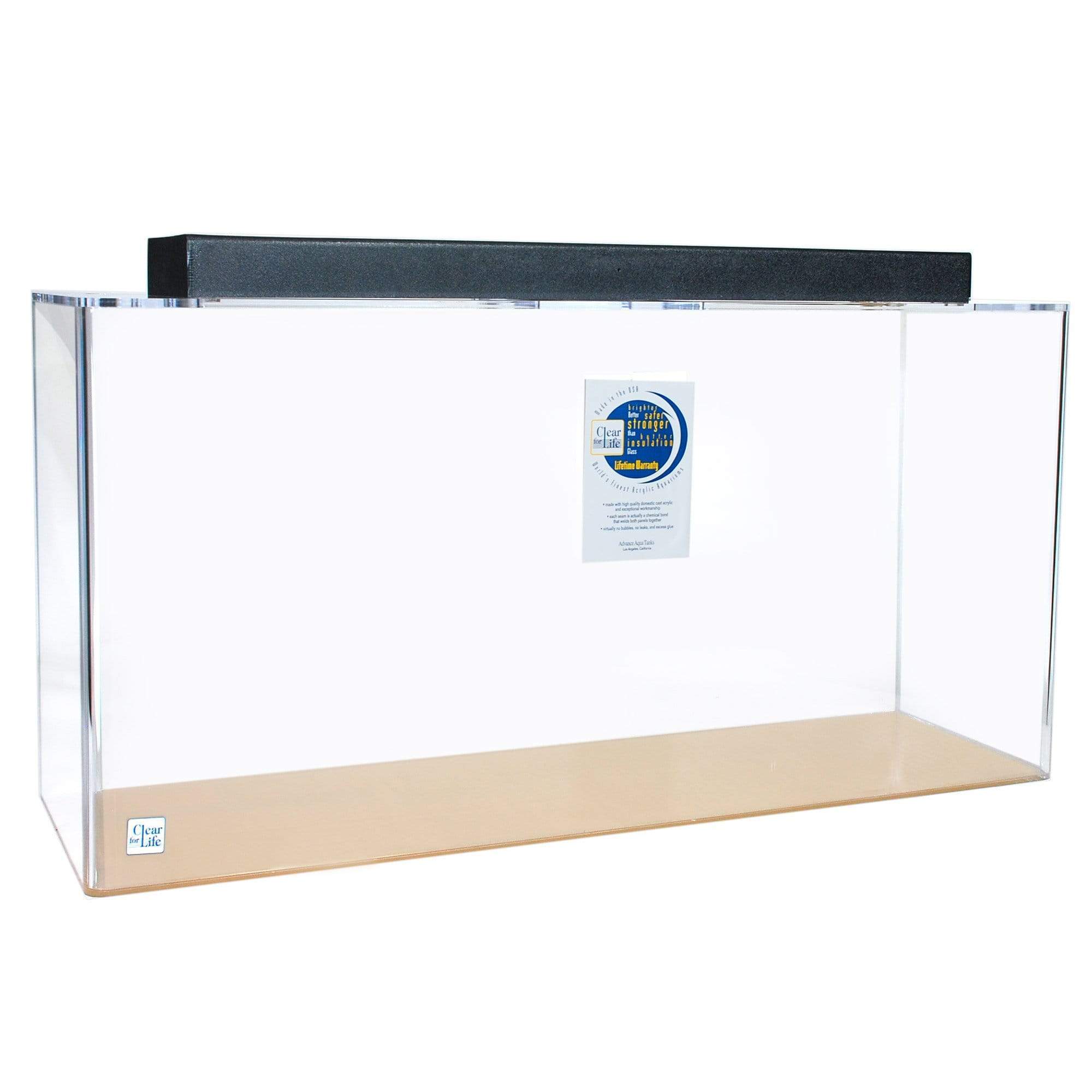Clear for Life Rectangle 50 Gallon Acrylic Aquarium  - Fresh or Saltwater