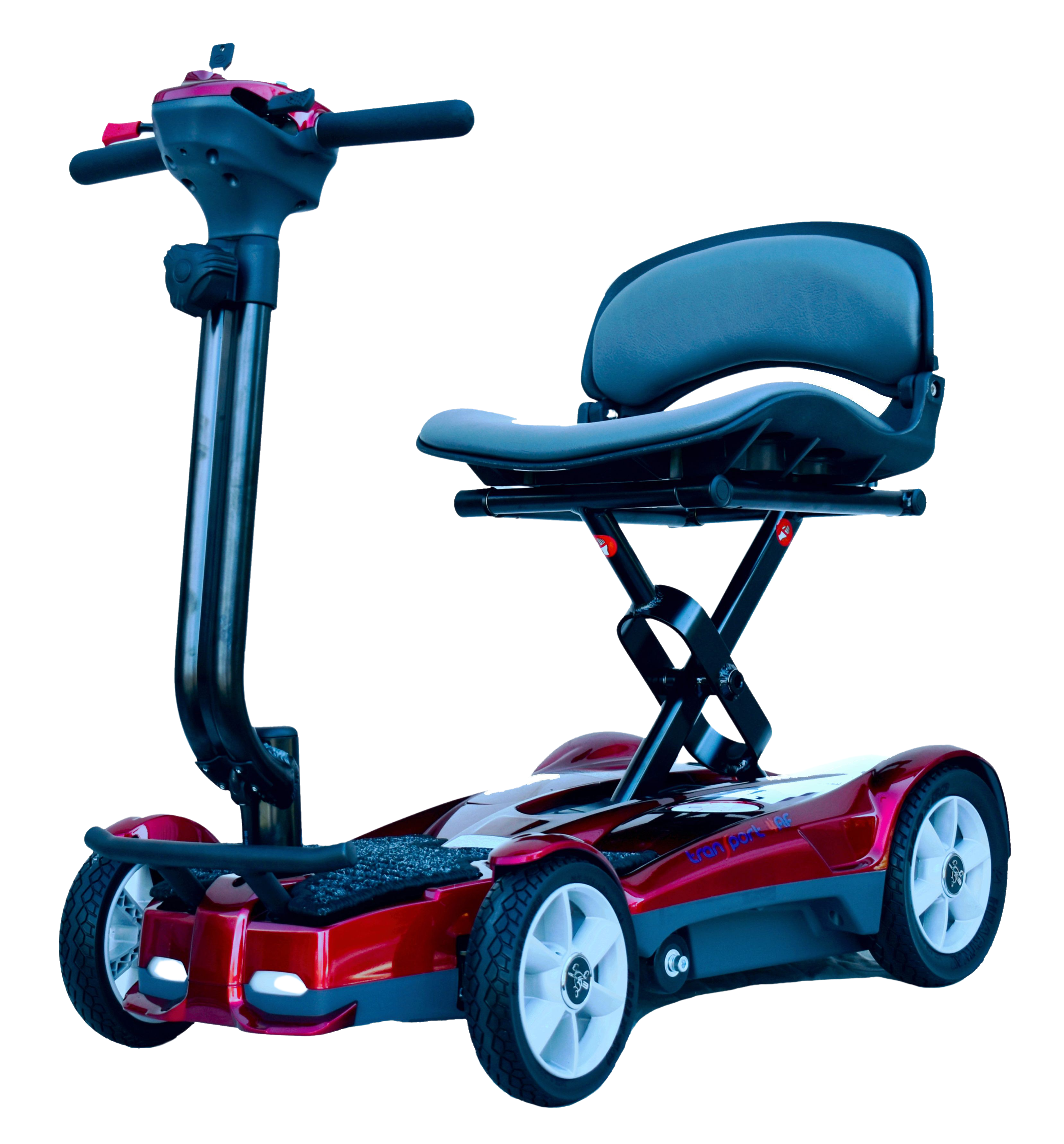 EV Rider S21F Transport AF4W Folding Mobility Scooter Metallic Red Open Box