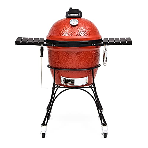 Kamado Joe KJ23RH Classic I Charcoal Grill, 18 inch, Blaze Red