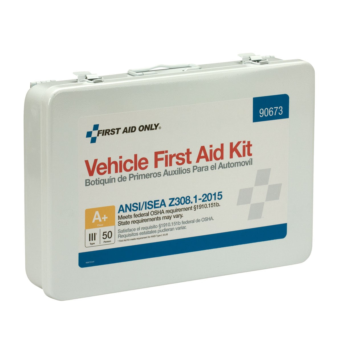 First Aid Only 50 Person Vehicle ANSI A+ First Aid Kit, Metal Weatherproof Case (2 per order)