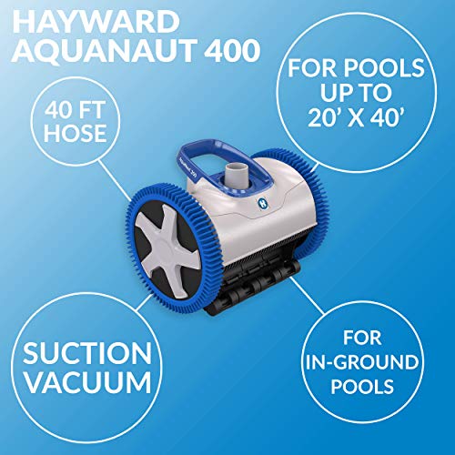 Hayward W3PHS41CST AquaNaut 400 Suction Pool Cleaner for In-Ground Pools up to 20 x 40 ft. (Automatic Pool Vaccum)