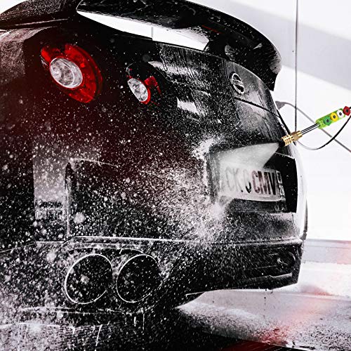 PowRyte Elite Power Washer,Electric Pressure Washer with 5 Universal Spray Nozzles and Detergent Tank,Pressure Cleaner - 4200PSI 3.2GPM(Green)