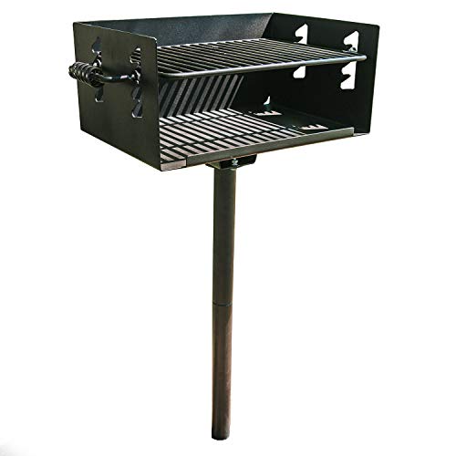 Single Post Charcoal Grill for the Backyard Wood Grill Wood Fired Grill (1)