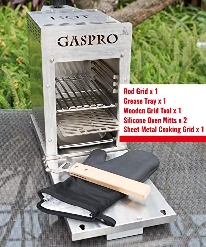 GASPRO 1500℉ Quick Cooking Propane Infrared Steak Grill with Foldable Dustproof Panel, 304 Stainless Steel, CSA Certified