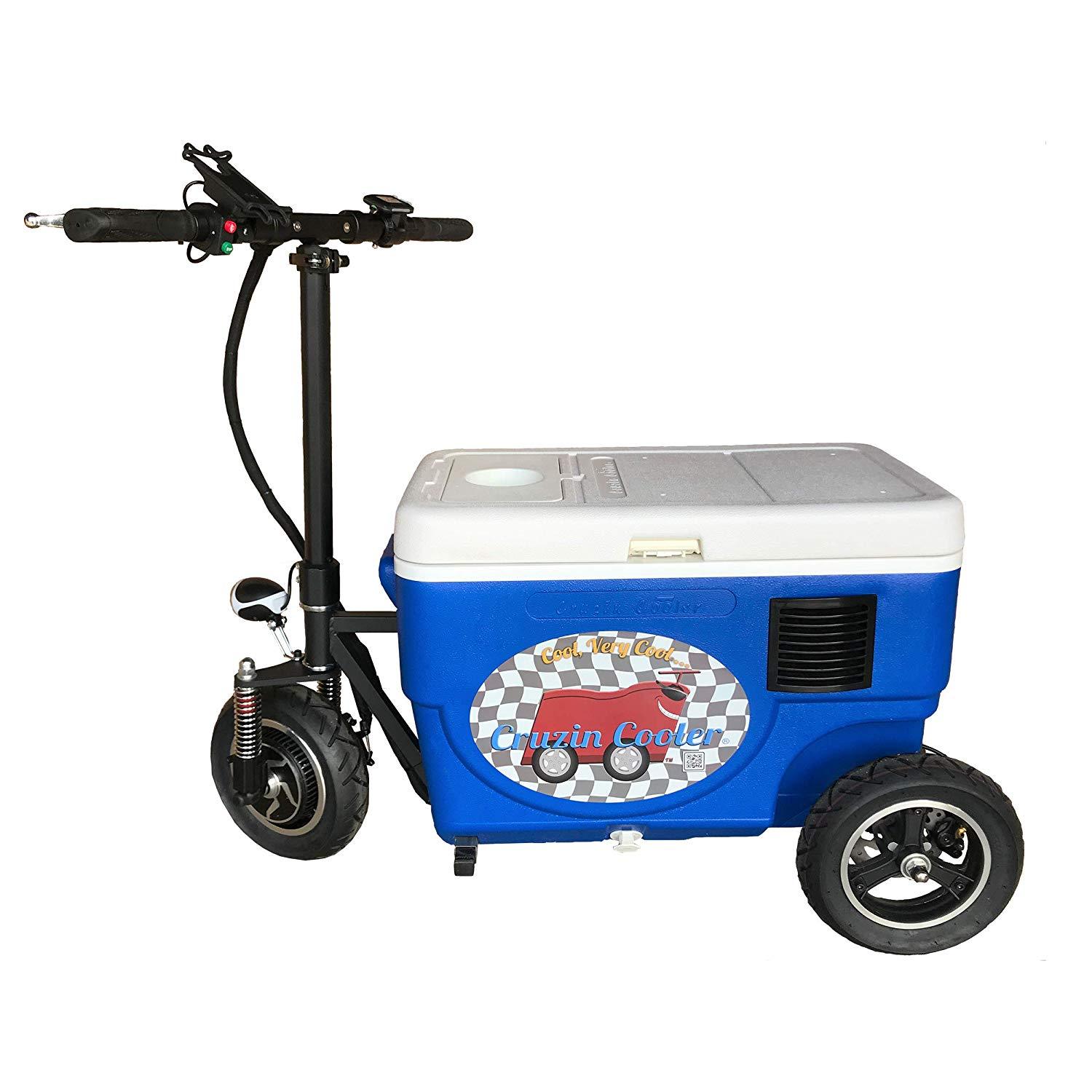 Cruzin Cooler CZHBBLUE Sport 500W 48V 3 Speed Motorized Ice Chest Scooter Blue New