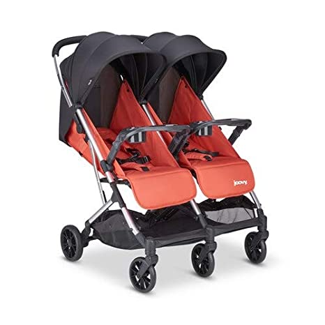 Joovy KooperX2 Lightweight Compact Double Stroller With Trays New
