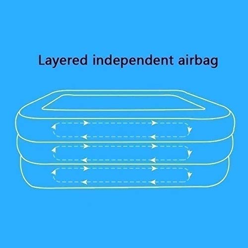 BUYT Plastic Pool Foldable Swimming Pool Family Lounge Pool Independent Layered Airbag Height Adjustable (Size : A 262X175X66CM)
