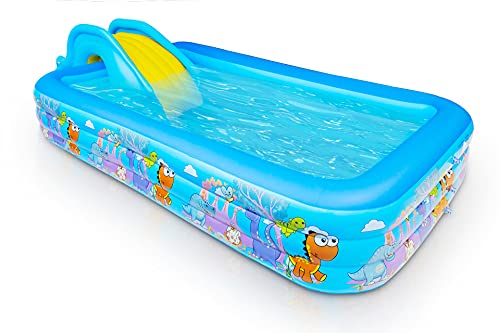 Inflatable Swimming Pools Above Ground with Children's Slide,118