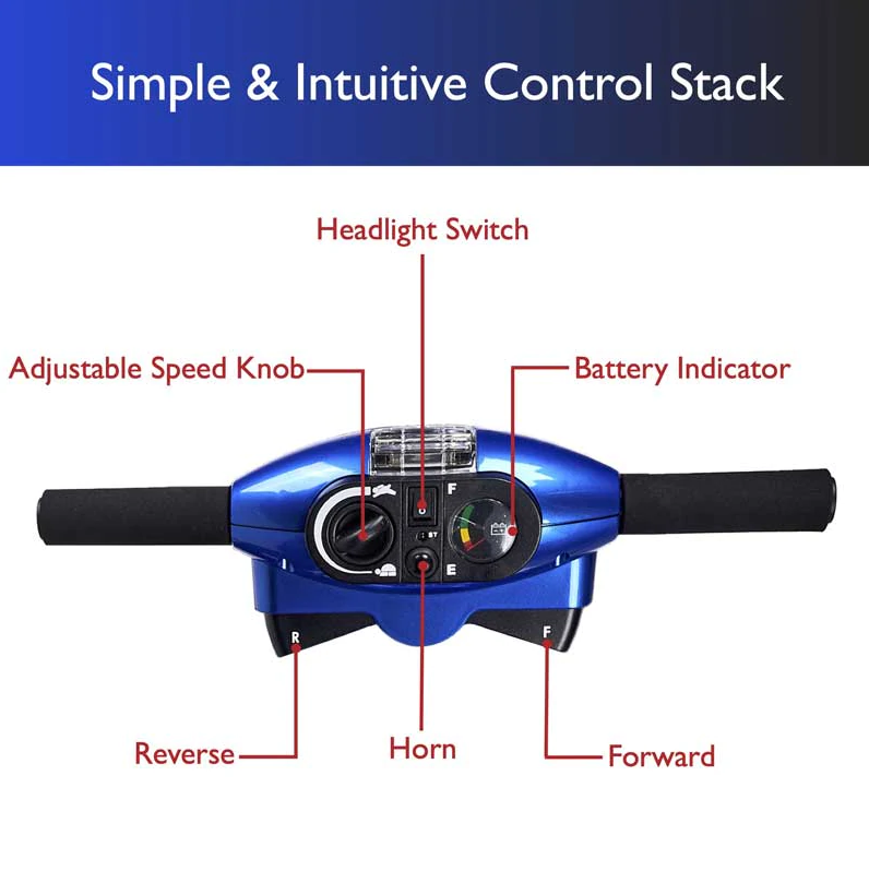 New Zip'r 4 Travel Mobility Scooter Blue New