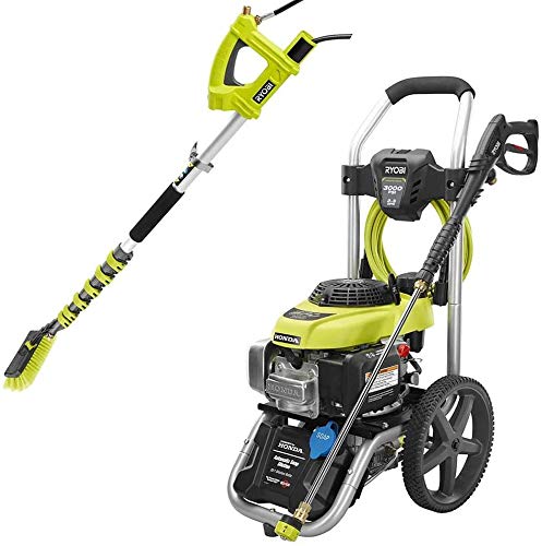 RYOBI RY803001-EP 3000 PSI 2.3-GPM Gas Pressure Washer & Extension Pole with Brush