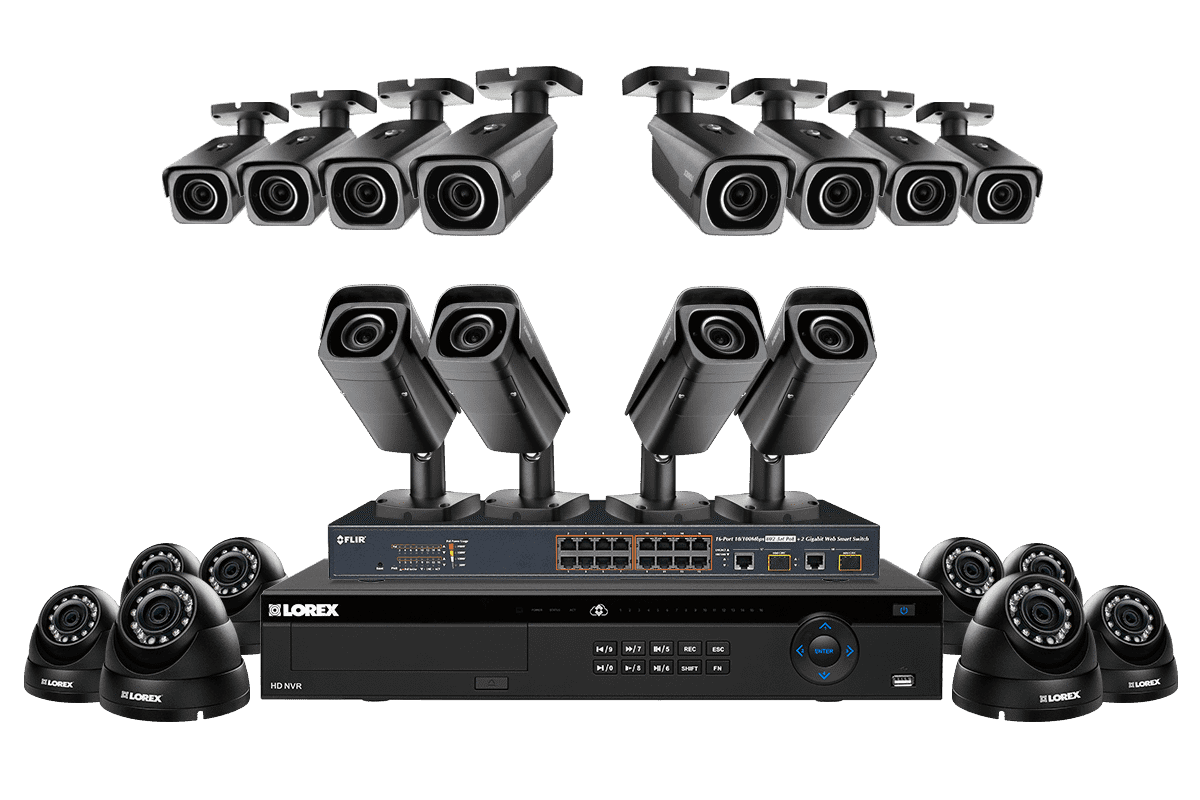 Lorex HDIP32128W 20 camera Weatherproof IP 32 Channel NVR Surveillance Security System New