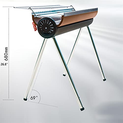 HYAN Barbecue Grill Outdoor Stainless Steel Barbecue Grill BBQ Grill Portable Folding Barbecue Camping Tools Charcoal Grill with Storage Bag Barbecue Shelves