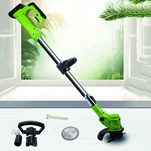 WSN Handheld Cordless Mower, 24V Lithium Battery Powered, Retractable Cordless Electric Grass Cutter Portable Lawn Mower, for Garden Lawn