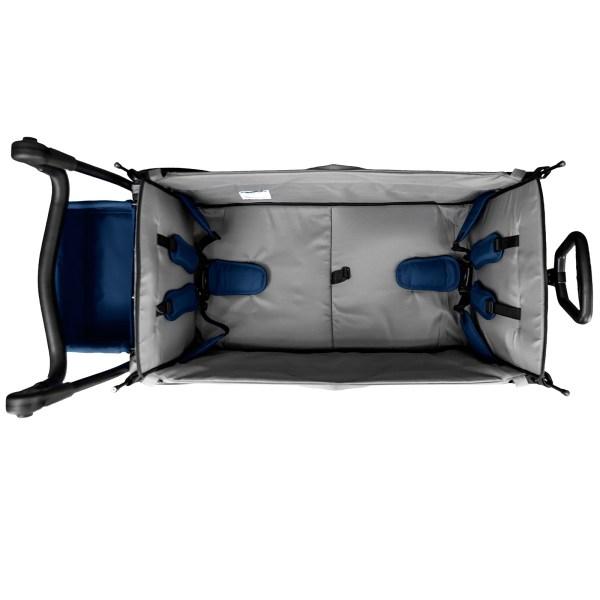 WonderFold Baby X2 Push/Pull 2-Passenger Double Stroller Wagon Navy New