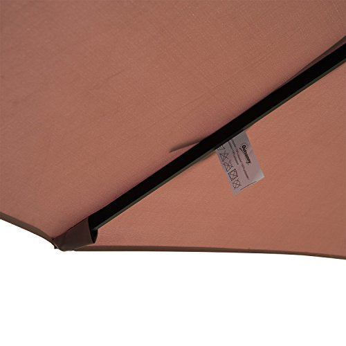 Outsunny VD-3454OPBE Crank-Tan 15' Double-Sided Twin Outdoor Market Patio Umbrella with Cran, L x 8.85'W x 7.9'H