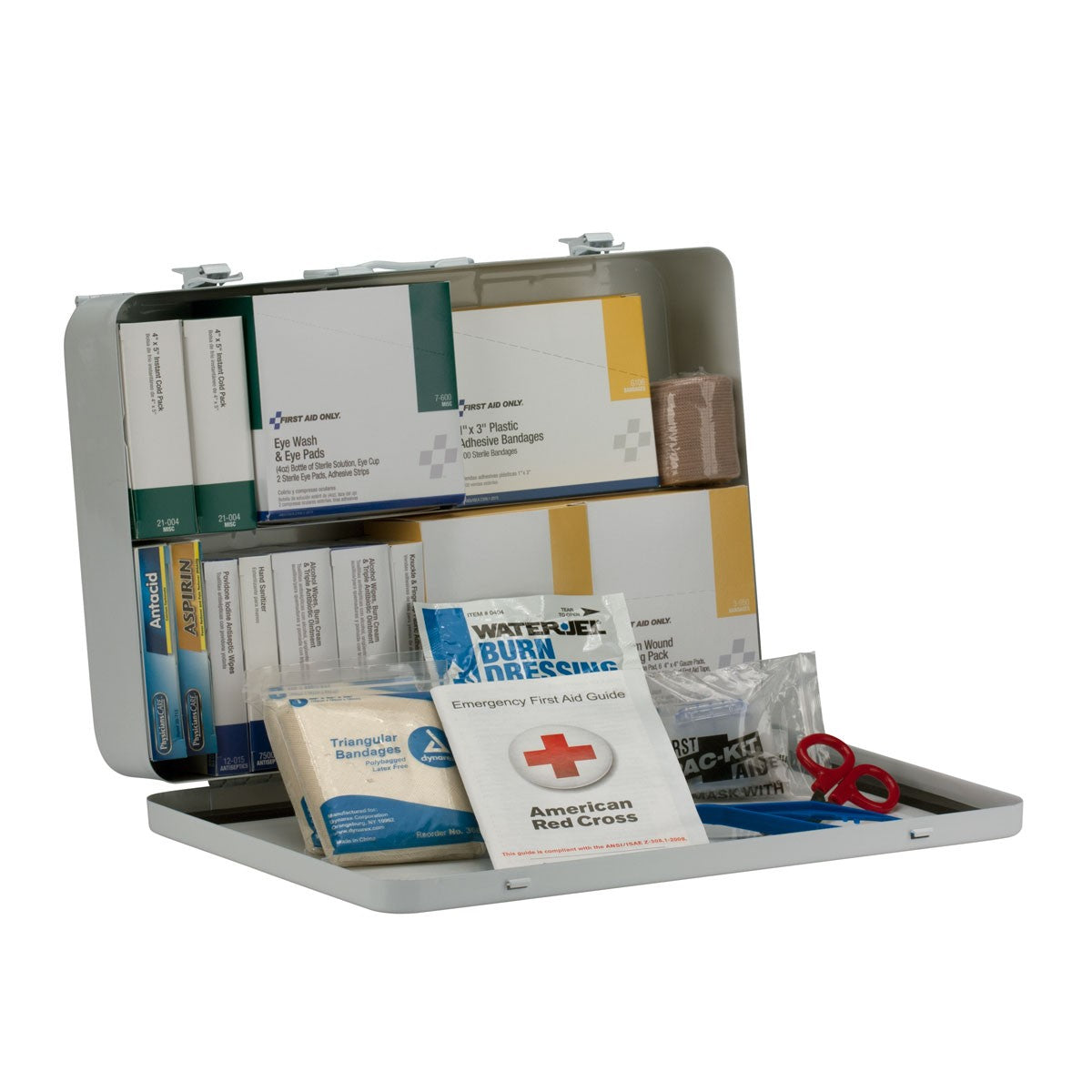 First Aid Only 50 Person Vehicle ANSI A+ First Aid Kit, Metal Weatherproof Case (2 per order)