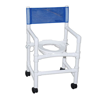 MJM Folding PVC Shower Chair with Commode Opening