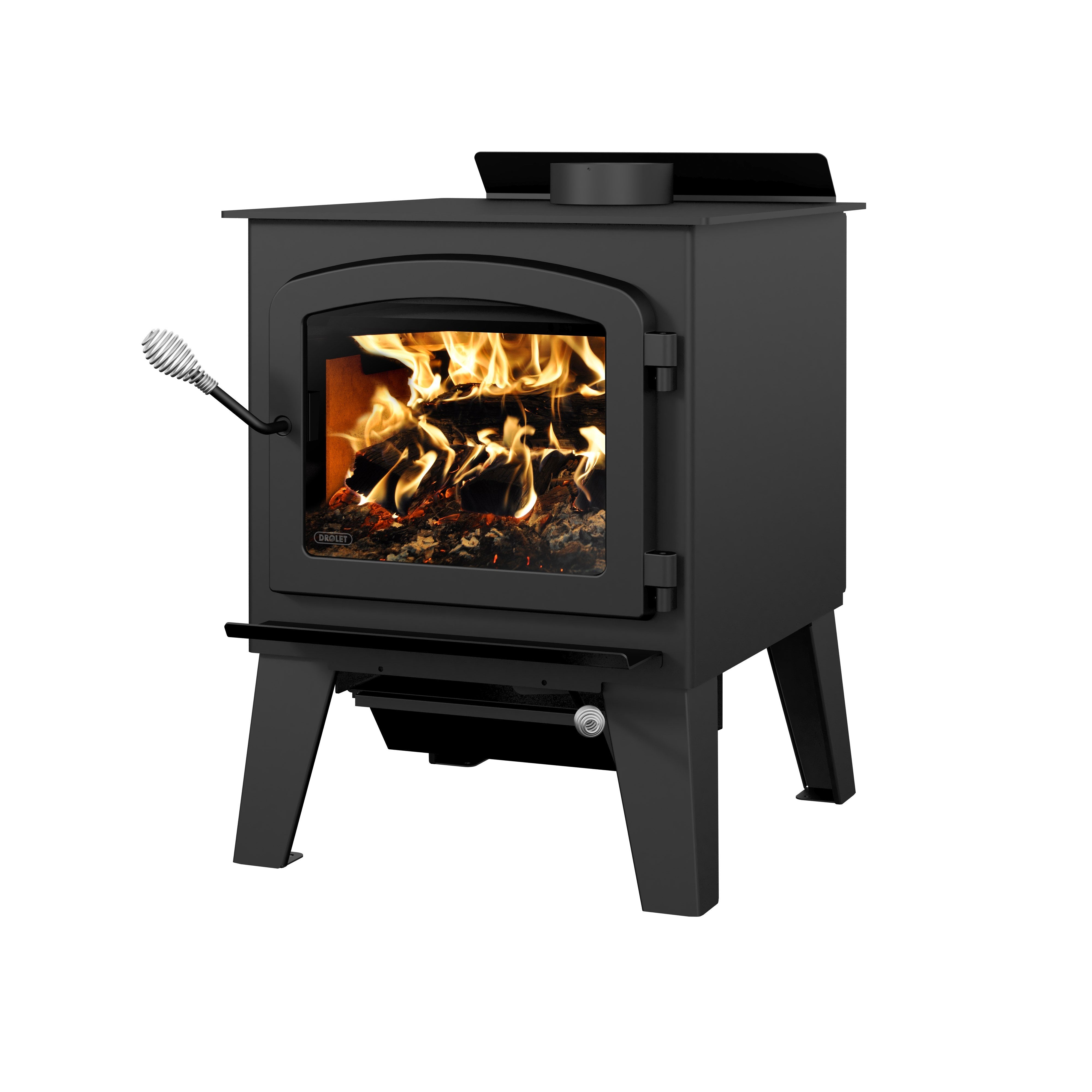 Drolet Austral III 2,300 Sq. Ft. Wood Stove With Steel Legs New