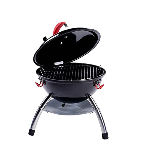 HYAN Barbecue Grill Barbecue Grill Outdoor Portable 3-5 People Or More Round Charcoal Barbecue Stove Brazier Stainless Steel Smoker BBQ for Picnic Barbecue Shelves