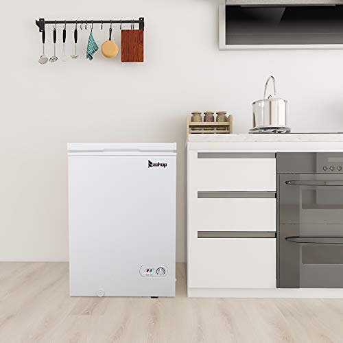 ZOKOP BD-100 AC115V/60Hz 100L/3.5CU.FT Single Door Horizontal Freezer (White)