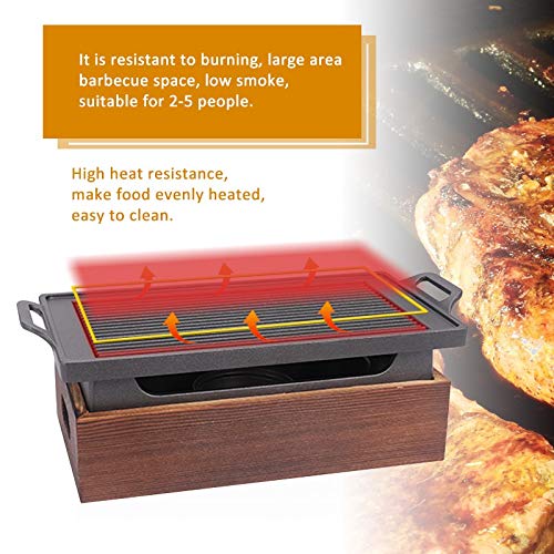 FQX Portable Barbecue Grill Charcoal Oven Household Non-Stick Cooking Tools (Color : STYLE1, Size : A)