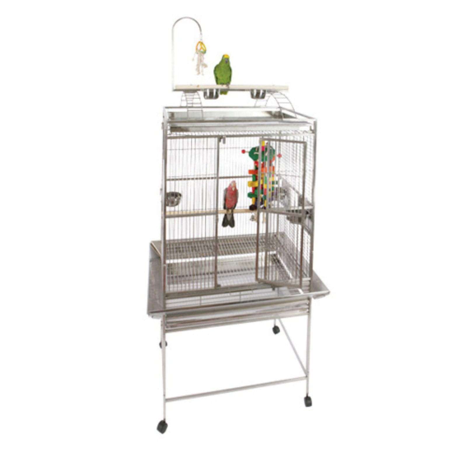 A&E Cage Co 8003223-SS Stainless Steel Large 32W x 24D x 30H in Playtop Bird Cage New