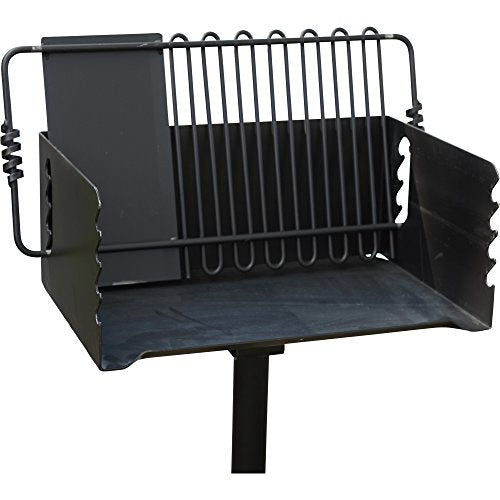 Pilot Rock Heavy-Duty Jumbo Steel Park-Style Charcoal Grill -24 1/4in. x 16 1/8in. Model Number CBP-247
