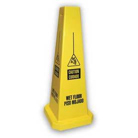 Impact® Caution Wet Floor Sign - Four Sided, Spanish/English, 25