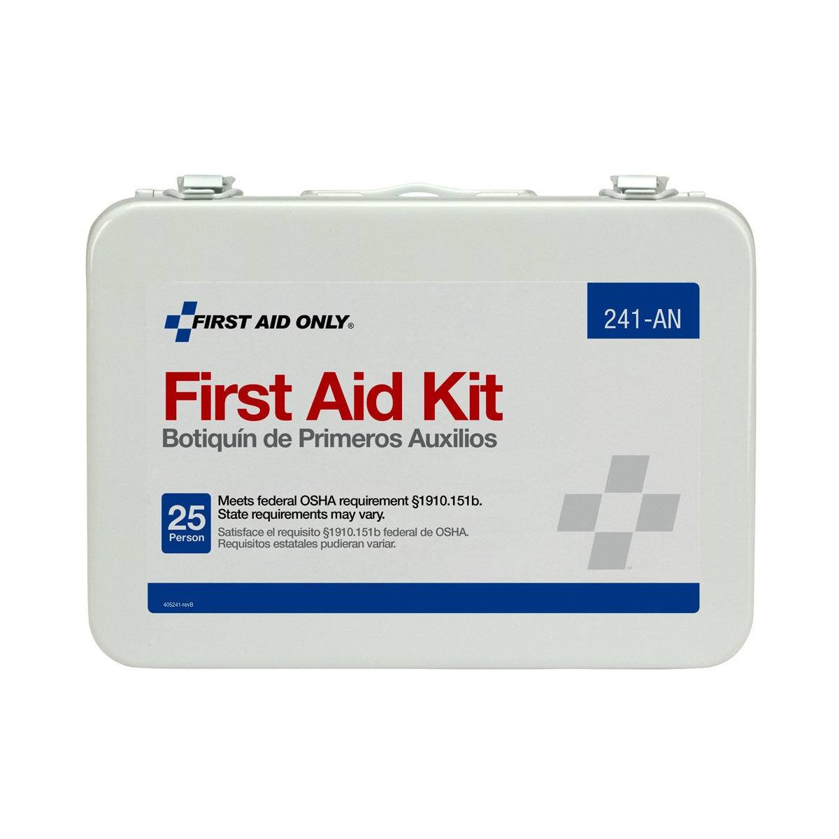 First Aid Only 25 Person 16 Unit First Aid Kit, Metal Case (3 per order)