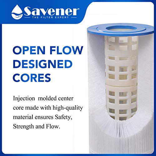 Savener SV-7495 Swimming Pool&Spa Replacement Filter Cartridge Replaces for Unicel-7495 125Sq.ft FC-1296 PA126 Hayward CX1260RE 4 Pack