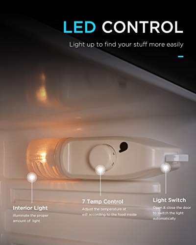 COOLLIFE Mini Freezer (4.5 Cubic Feet, Black)