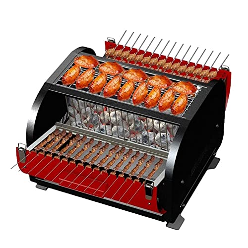 QIAOLI Portable Outdoor String Barbecue Grill BBQ Smoke-Free Grill Charcoal Grilled Barbecue Grill Indoor Suitable for 3-5 People