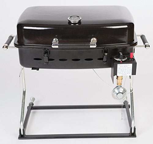 Faulkner 51322 Black Barbecue Grille with Disposable Bottle Adapter