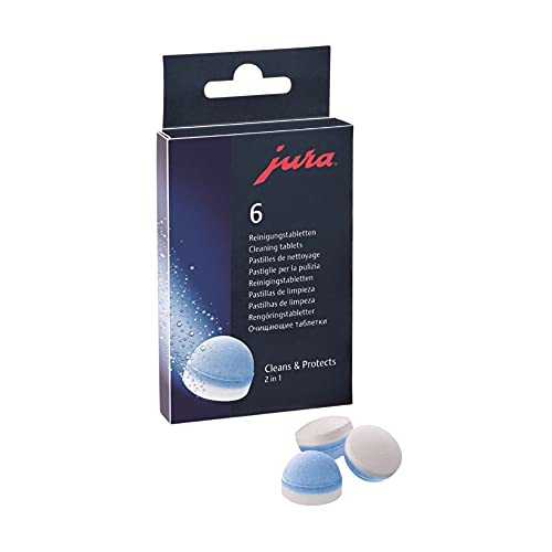 Jura A1 Automatic Coffee Machine (Piano White) with 2 Cup and Saucer Sets, Cleaning Tablets & Coffee Canister Bundle (5 Items)