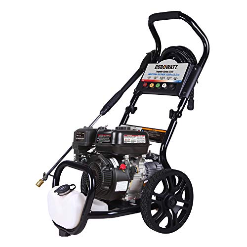 DUROWATT 3200 PSI Gas Pressure Washer,2.5 GPM 223CC 7.5HP Power Washer Gas with 5 Adjustable Nozzles, 1.1 Gal Onboard Soap Tank, 12