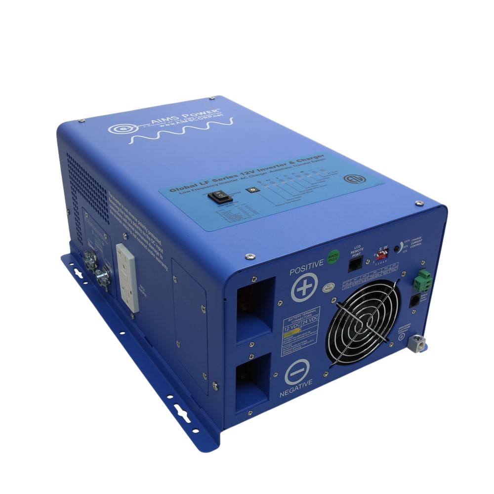 Aims Power PICOGLF20W12V120V 2000 Watt Pure Sine Inverter Charger - ETL Listed to UL 458 New