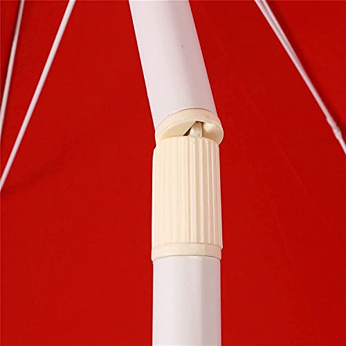 ンリアンに聞-花ラック Outside Umbrella for Patio Patio Umbrella Outdoor Parasol Shade Umbrella Adjustable Garden Beach Protection Ultraviolet-Proof(Color:Brige)