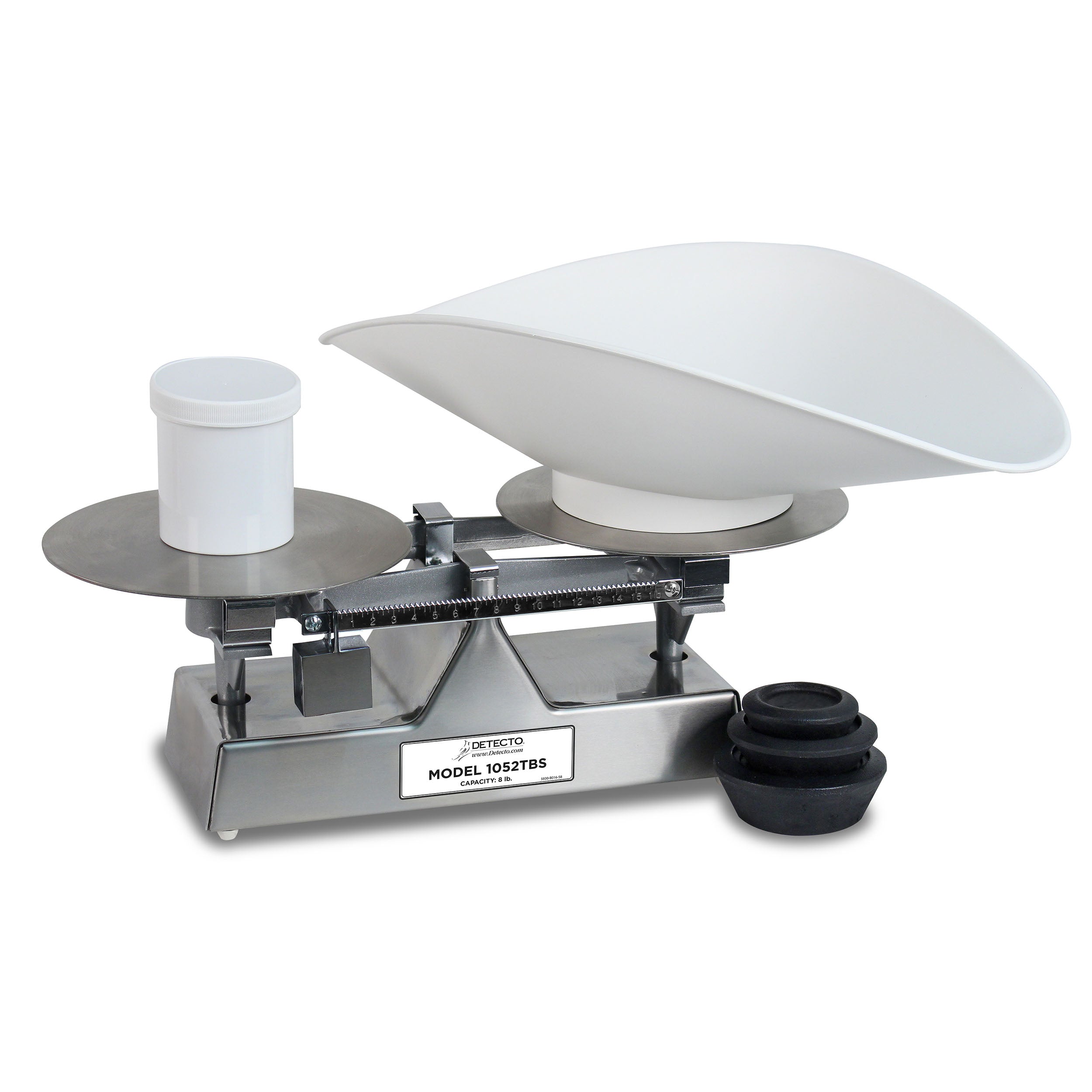 Detecto Mechanical Stainless Steel Baker Dough Scale with Scoop