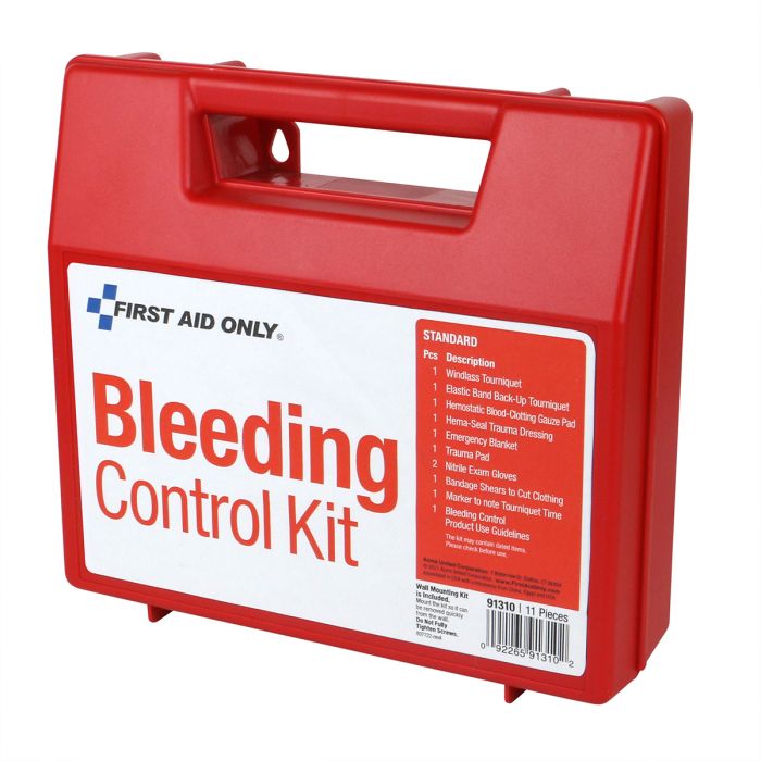 First Aid Only Bleeding Control Wall Station Standard Kit (Case of 3)
