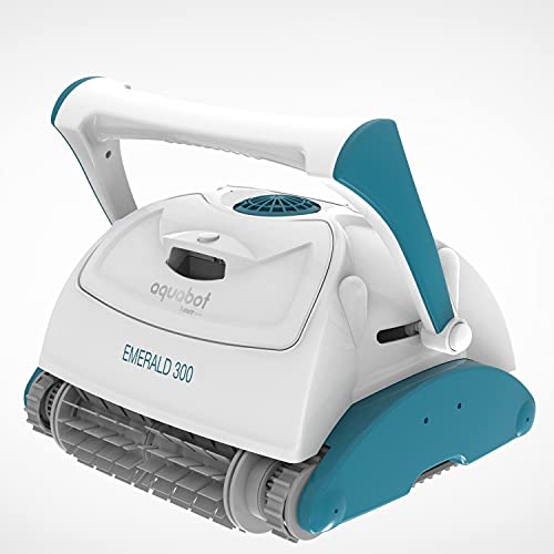 Aquabot Emerald 300 APP Automatic Dual PVC Brush Robot Universal In Ground Pool Cleaner Machine w/ 4D Ultra Fine Microfiber Filtration & 59 Foot Cord