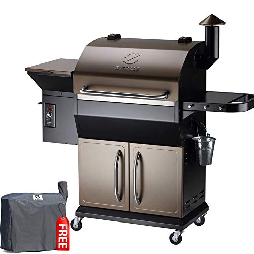 Z GRILLS ZPG-1000D 2020 New Model Wood Pellet Grill & Smoker, 8 in 1 BBQ Grill Auto Temperature Control, 1, 1060 sq in Bronze