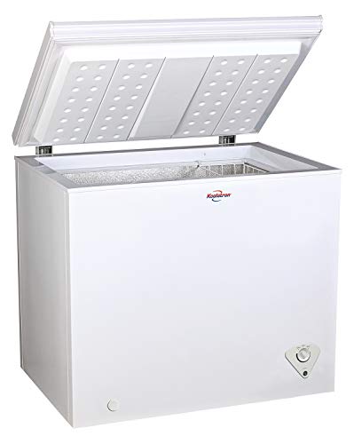 Koolatron KTCF195 Compact Top-Opening Chest, Mini Freezer with 7.0 Cubic Feet Capacity-Ideal for Home, Apartment, Condo, Cabin, Basement, Garage-White