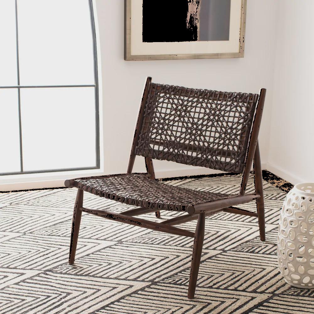 Safavieh Bandelier Leather Weave Accent Chair - 26