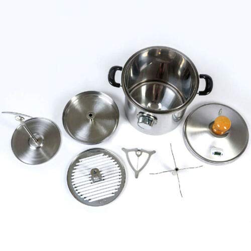 HANHI Russian Smoker Meat & Fish Stainless Steel 20 l BBQ Grill (outdoorindoor)