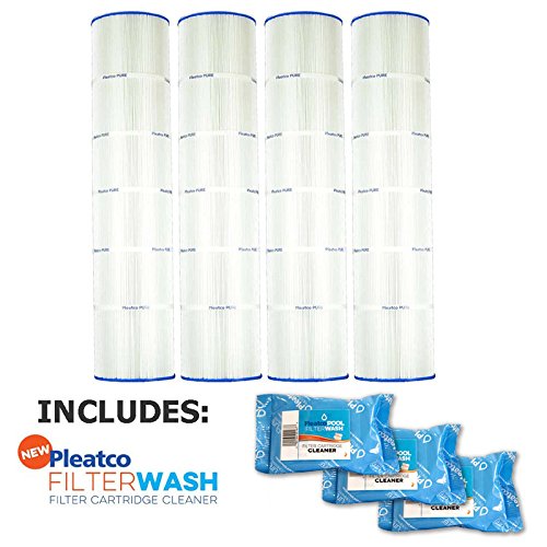 Pleatco Cartridge Filter PCC130-PAK4 Pack of 4 Pentair Clean & Clear Plus 520 Waterway CW425 w/ 3X Filter Washes
