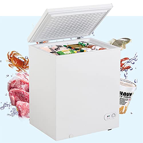 ANLONGLI Freezer Removable Storage Basket, Top Open Door Freezing Machine for Home and Kitchen/Dorm/Bar/Office, 7 Temperature Settings 5 cu.ft